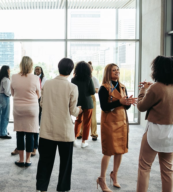 People meeting in a business event